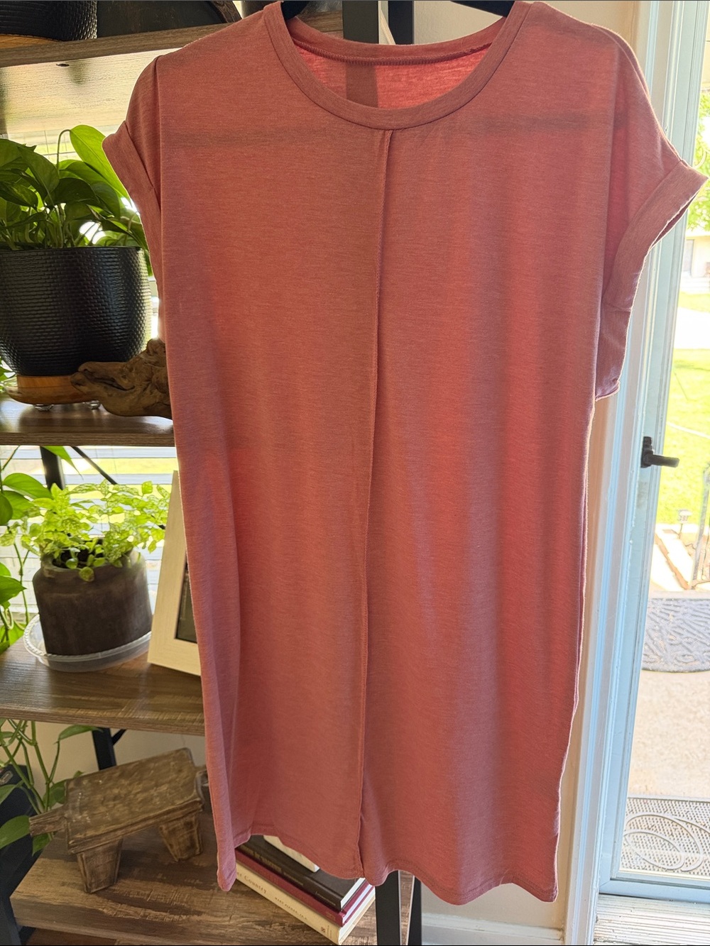 SHEIN Dusty Rose Maxi Tee Dress